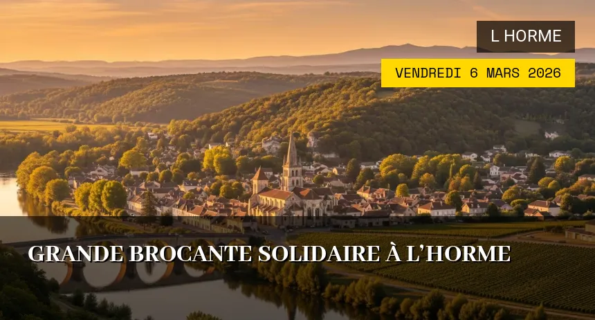 Affiche de l'événement : Grande Brocante Solidaire à L&rsquo;Horme