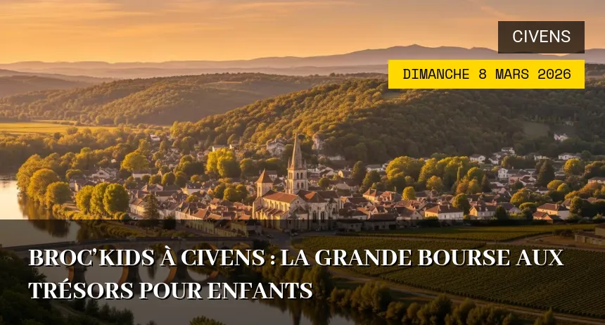 Affiche de l'événement : Broc&rsquo;Kids à Civens : La Grande Bourse aux Trésors pour Enfants