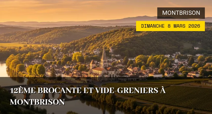 Affiche de l'événement : 12ème Brocante et Vide-Greniers à Montbrison