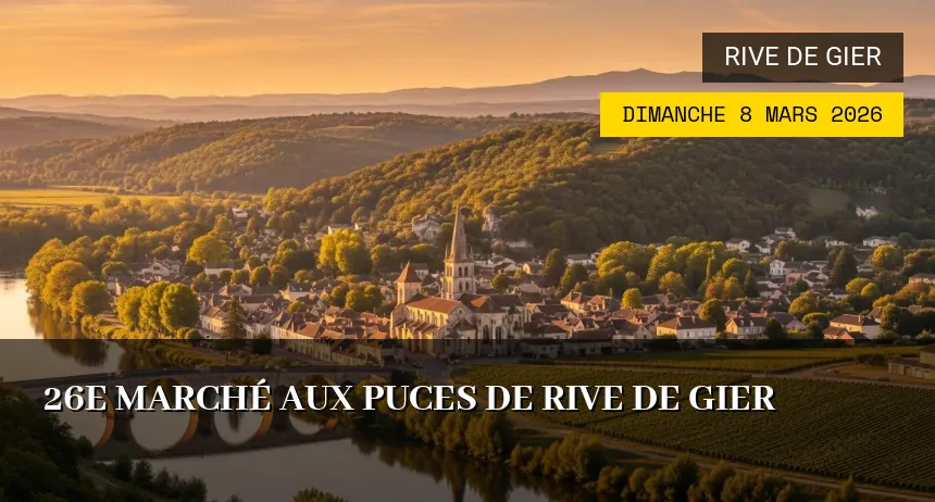Affiche de l'événement : 26e Marché aux Puces de Rive de Gier