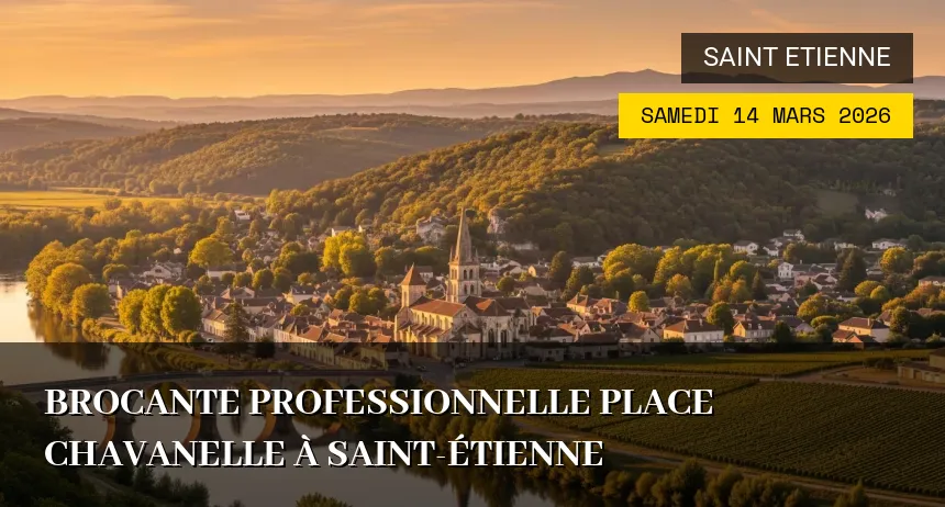 Affiche de l'événement : Brocante Professionnelle Place Chavanelle à Saint-Étienne