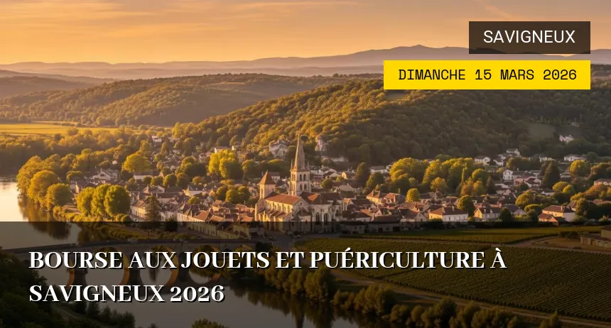 Affiche de l'événement : Bourse aux Jouets et Puériculture à Savigneux 2026