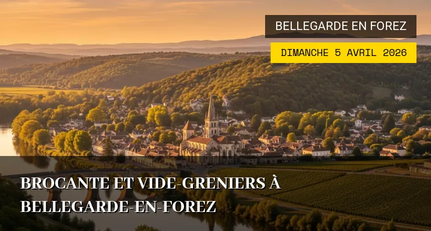 Affiche de l'événement : Brocante et Vide-Greniers à Bellegarde-en-Forez