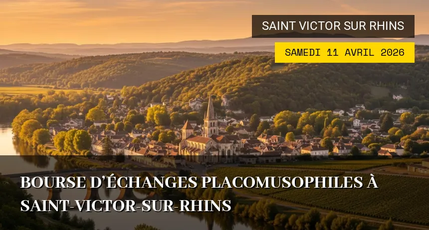 Affiche de l'événement : Bourse d&rsquo;Échanges Placomusophiles à Saint-Victor-sur-Rhins