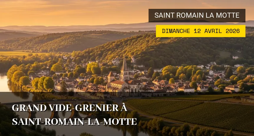 Affiche de l'événement : Grand Vide-Grenier à Saint-Romain-la-Motte