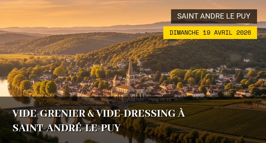 Affiche de l'événement : Vide-Grenier & Vide-Dressing à Saint-André-le-Puy