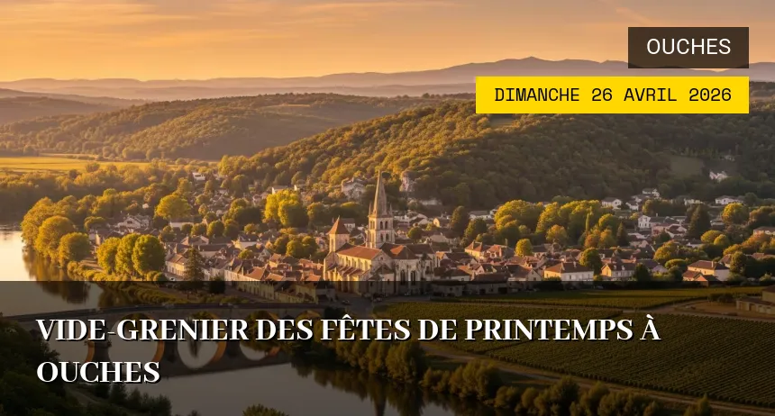 Affiche de l'événement : Vide-grenier des Fêtes de Printemps à Ouches