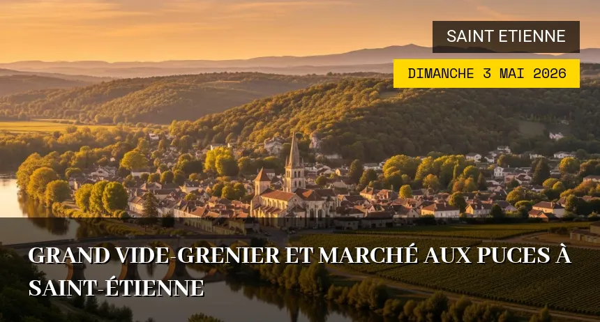 Affiche de l'événement : Grand Vide-Grenier et Marché aux Puces à Saint-Étienne