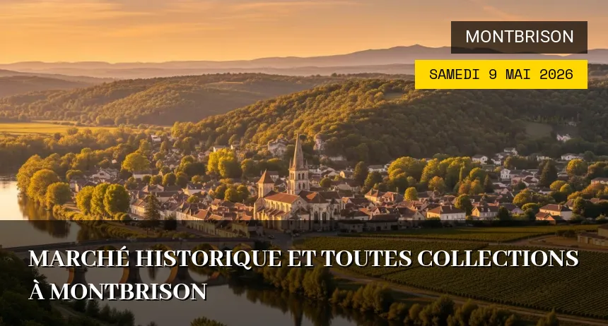 Affiche de l'événement : Marché Historique et Toutes Collections à Montbrison