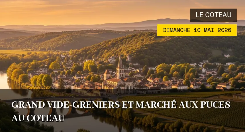 Affiche de l'événement : Grand Vide-greniers et Marché aux Puces au Coteau
