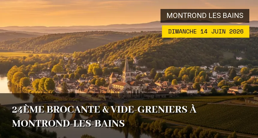 Affiche de l'événement : 24ème Brocante & Vide-Greniers à Montrond-les-Bains