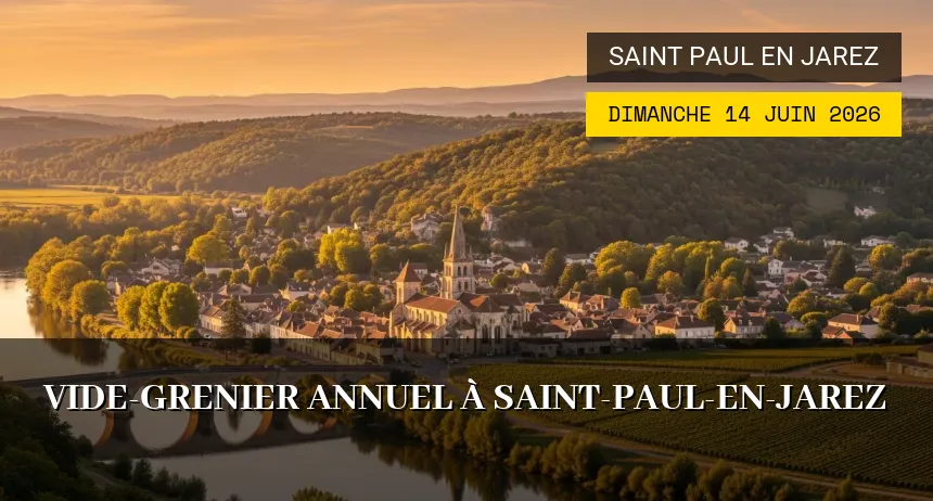 Affiche de l'événement : Vide-grenier Annuel à Saint-Paul-en-Jarez