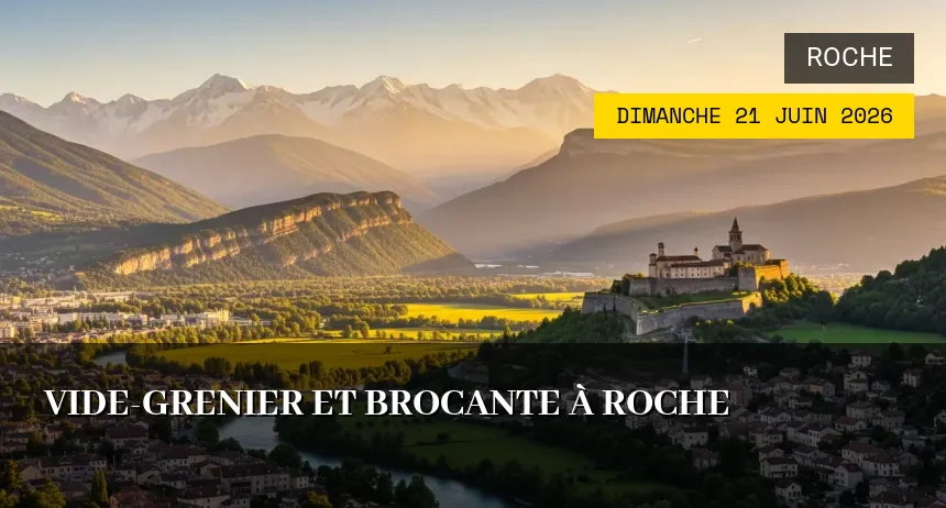 Affiche de l'événement : Vide-Grenier et Brocante à Roche