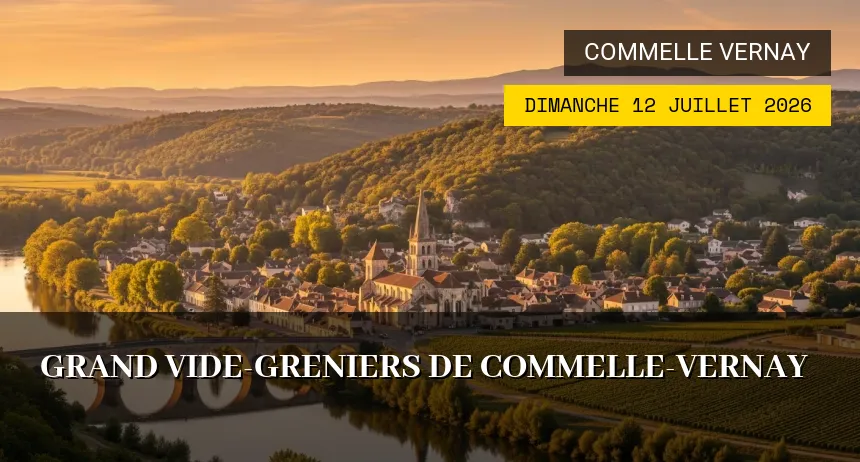 Affiche de l'événement : Grand Vide-Greniers de Commelle-Vernay