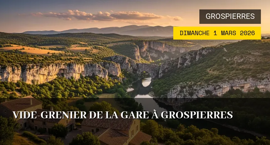 Affiche de l'événement : Vide-grenier de la Gare à Grospierres