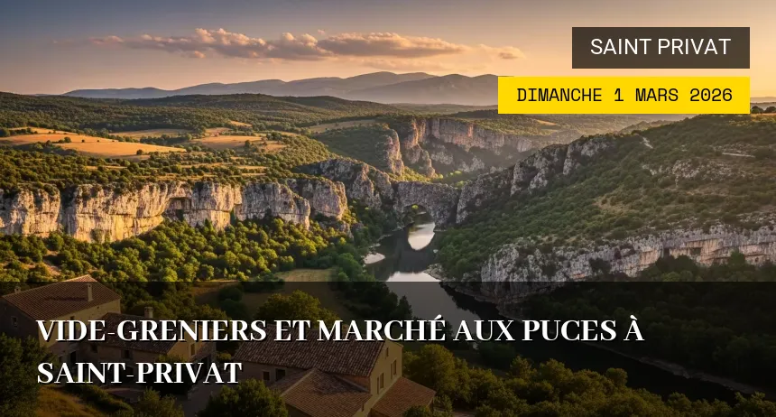Affiche de l'événement : Vide-greniers et Marché aux puces à Saint-Privat