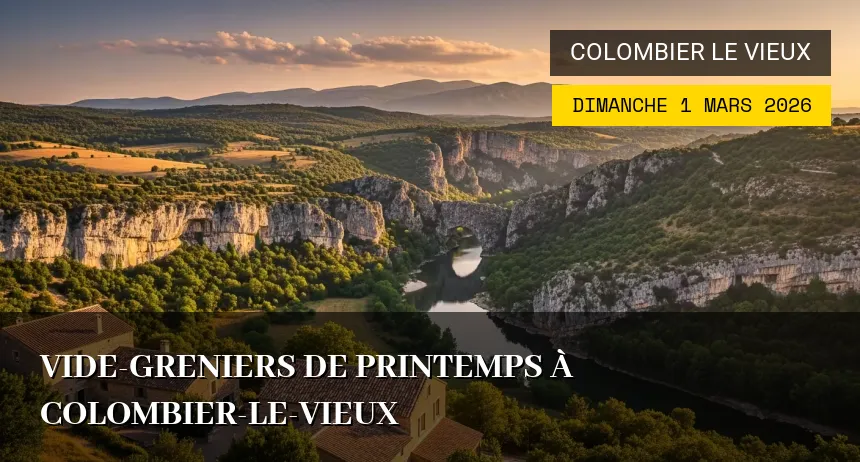 Affiche de l'événement : Vide-greniers de printemps à Colombier-le-Vieux