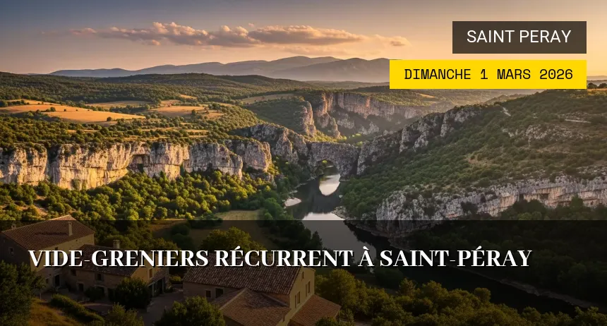 Affiche de l'événement : Vide-greniers récurrent à Saint-Péray
