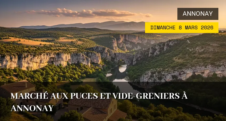 Affiche de l'événement : Marché aux puces et Vide-greniers à Annonay