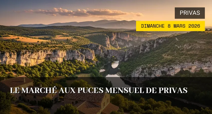 Affiche de l'événement : Le Marché aux Puces mensuel de Privas