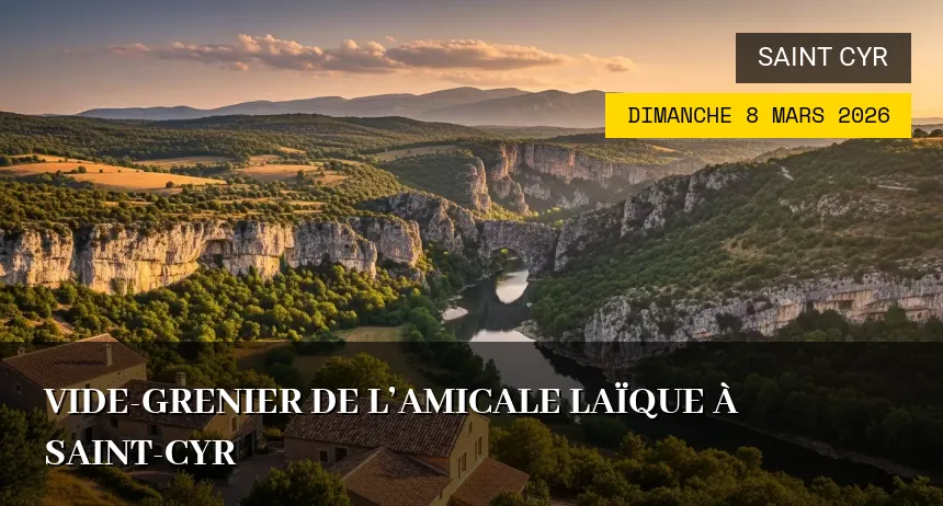 Affiche de l'événement : Vide-grenier de l&rsquo;Amicale Laïque à Saint-Cyr