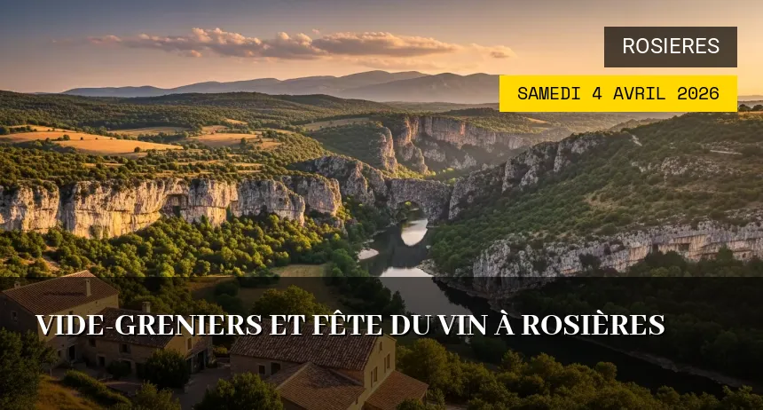 Affiche de l'événement : Vide-greniers et Fête du Vin à Rosières