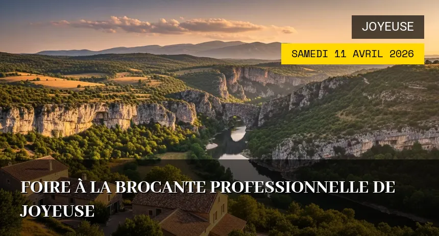 Affiche de l'événement : Foire à la Brocante Professionnelle de Joyeuse