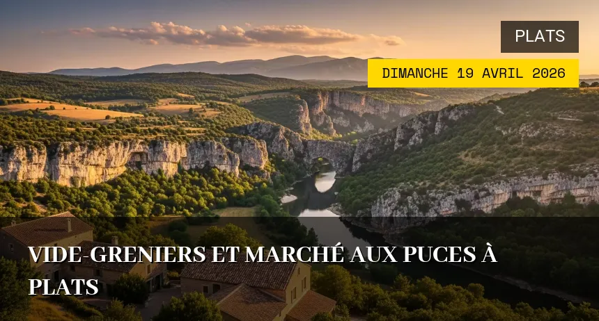 Affiche de l'événement : Vide-greniers et marché aux puces à Plats