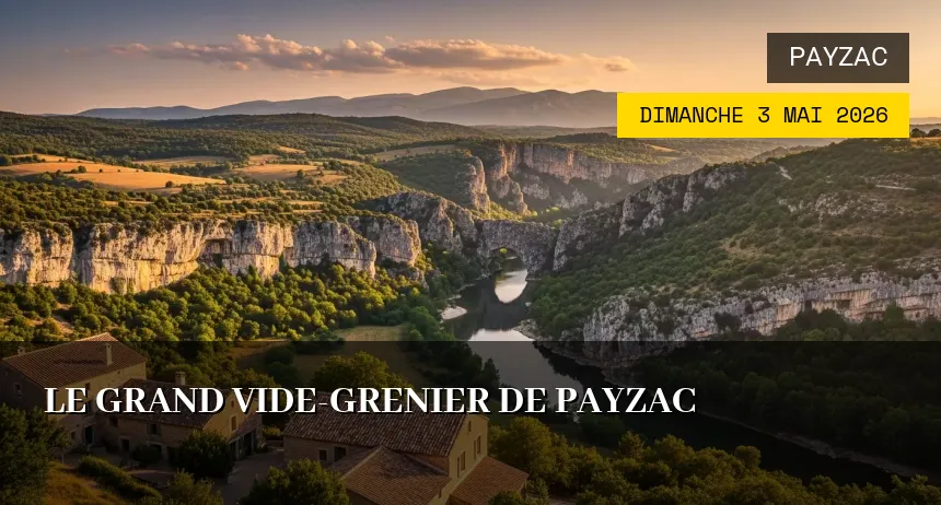 Affiche de l'événement : Le grand vide-grenier de Payzac