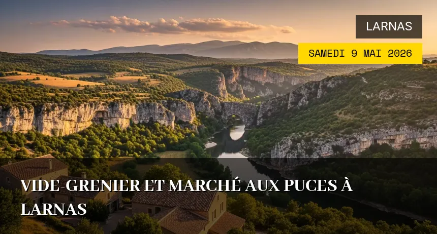 Affiche de l'événement : Vide-grenier et marché aux puces à Larnas