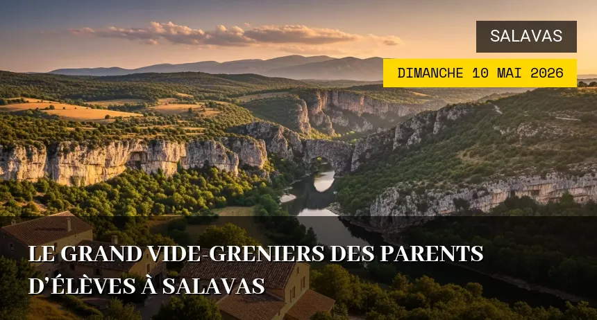 Affiche de l'événement : Le grand vide-greniers des parents d&rsquo;élèves à Salavas