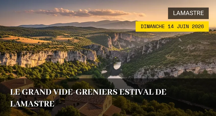 Affiche de l'événement : Le grand vide-greniers estival de Lamastre