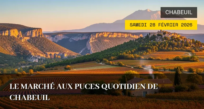 Affiche de l'événement : Le Marché aux Puces Quotidien de Chabeuil