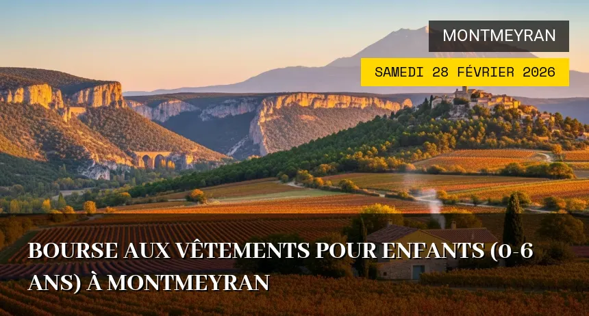 Affiche de l'événement : Bourse aux Vêtements pour Enfants (0-6 ans) à Montmeyran