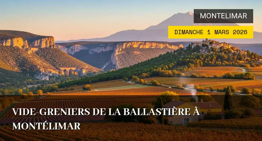 Affiche de l'événement : Vide-greniers de la Ballastière à Montélimar