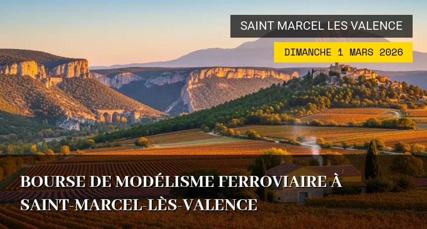 Affiche de l'événement : Bourse de Modélisme Ferroviaire à Saint-Marcel-lès-Valence