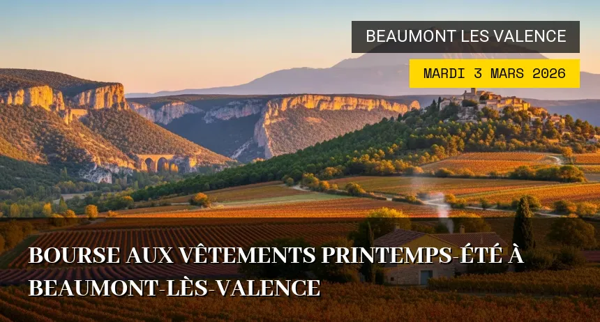 Affiche de l'événement : Bourse aux Vêtements Printemps-Été à Beaumont-lès-Valence