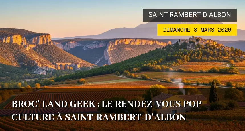 Affiche de l'événement : Broc&rsquo; Land Geek : Le rendez-vous Pop Culture à Saint-Rambert-d&rsquo;Albon
