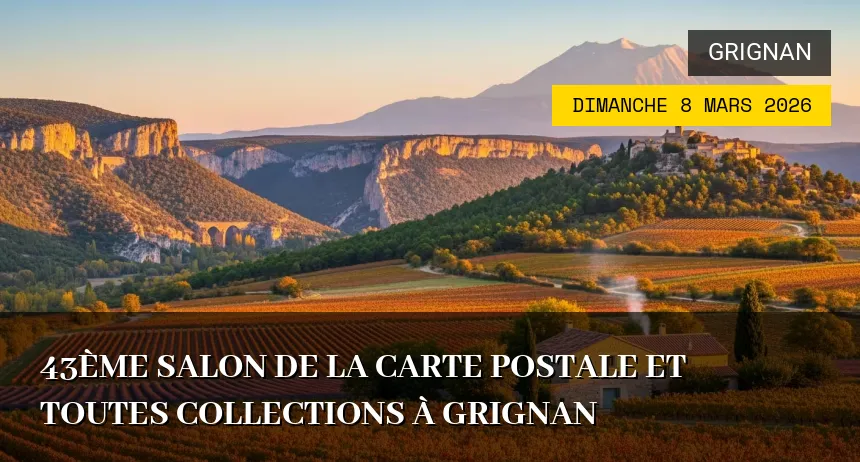Affiche de l'événement : 43ème Salon de la Carte Postale et Toutes Collections à Grignan