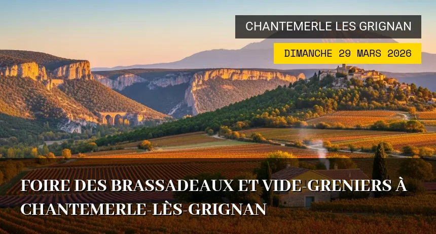Affiche de l'événement : Foire des Brassadeaux et Vide-greniers à Chantemerle-lès-Grignan
