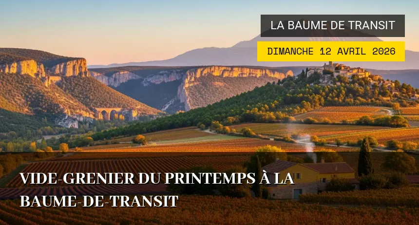Affiche de l'événement : Vide-grenier du Printemps à La Baume-de-Transit
