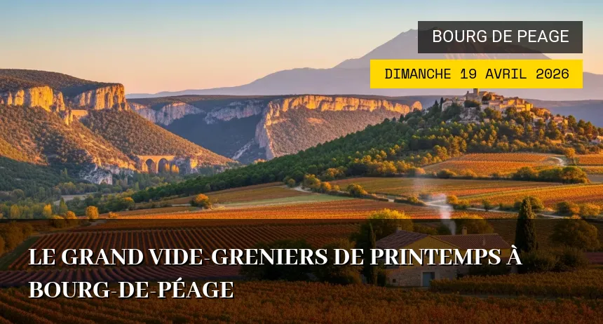 Affiche de l'événement : Vide-greniers de Bourg-de-Péage