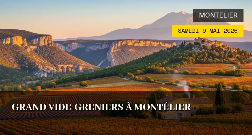 Affiche de l'événement : Grand vide-greniers à Montélier