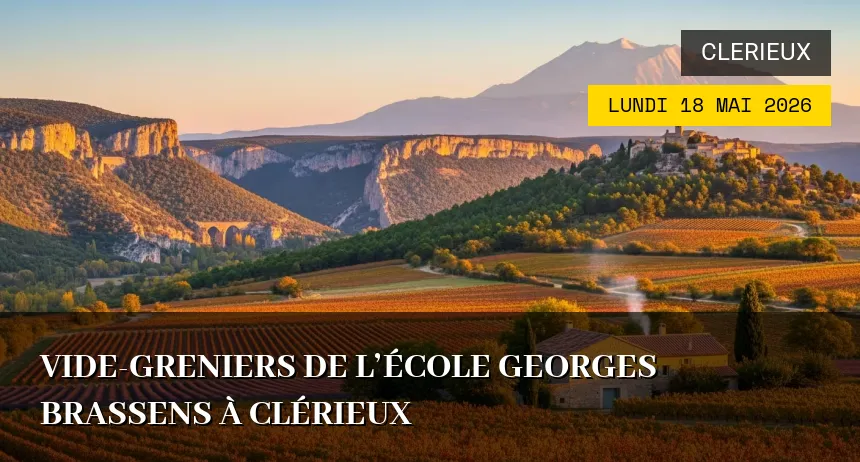 Affiche de l'événement : Vide-greniers de l&rsquo;école Georges Brassens à Clérieux