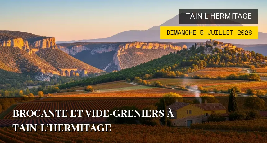 Affiche de l'événement : Brocante et Vide-greniers à Tain-l&rsquo;Hermitage