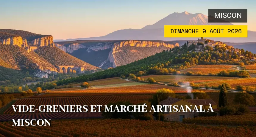 Affiche de l'événement : Vide-greniers et Marché Artisanal à Miscon