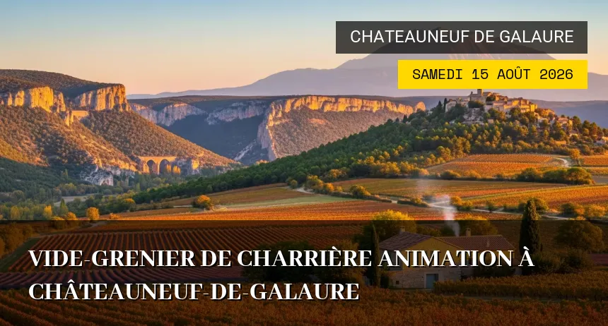 Affiche de l'événement : Vide-grenier de Charrière Animation à Châteauneuf-de-Galaure