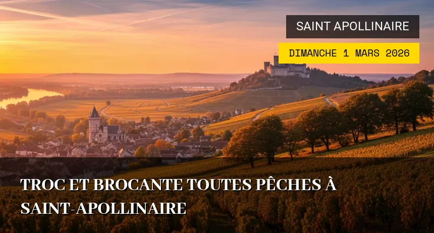 Affiche de l'événement : Troc et Brocante Toutes Pêches à Saint-Apollinaire