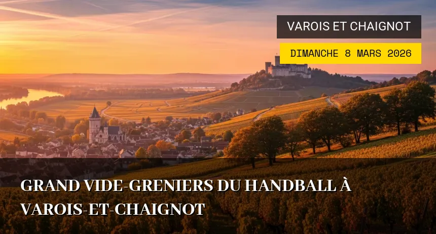 Affiche de l'événement : Grand Vide-greniers du Handball à Varois-et-Chaignot