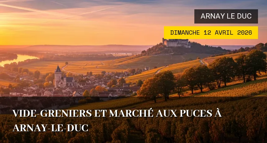 Affiche de l'événement : Vide-greniers et marché aux puces à Arnay-le-Duc